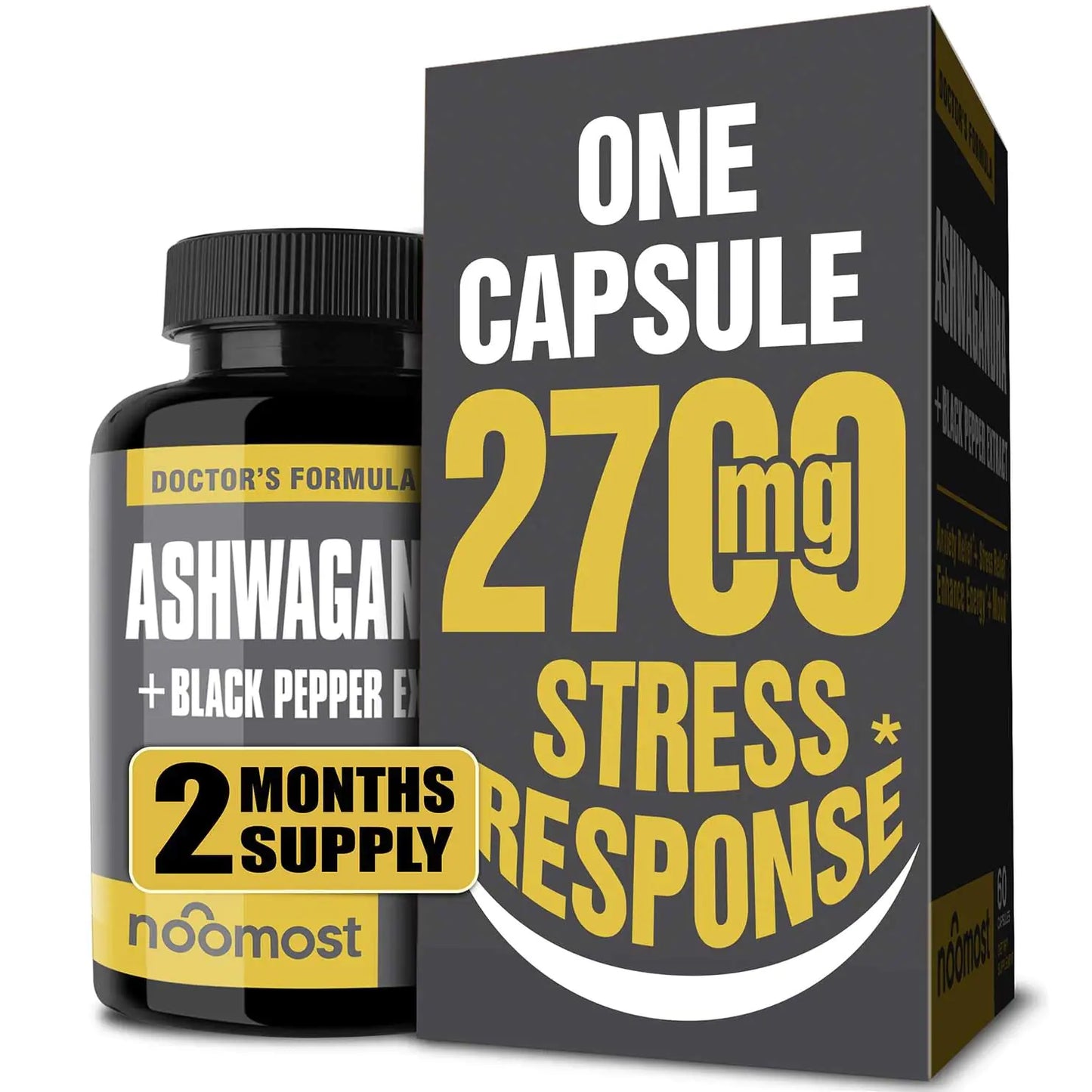 NooMost Advanced Ashwagandha 2700mg Plus Black Pepper