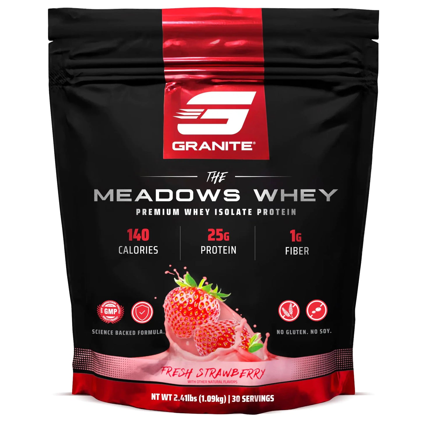 Granite Supplements Meadows Whey Isolate - Strawberry 30 Servings